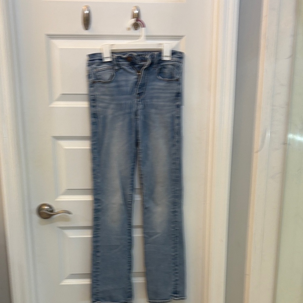 American Eagle Outfitters Light Blue Straight Leg Jeans